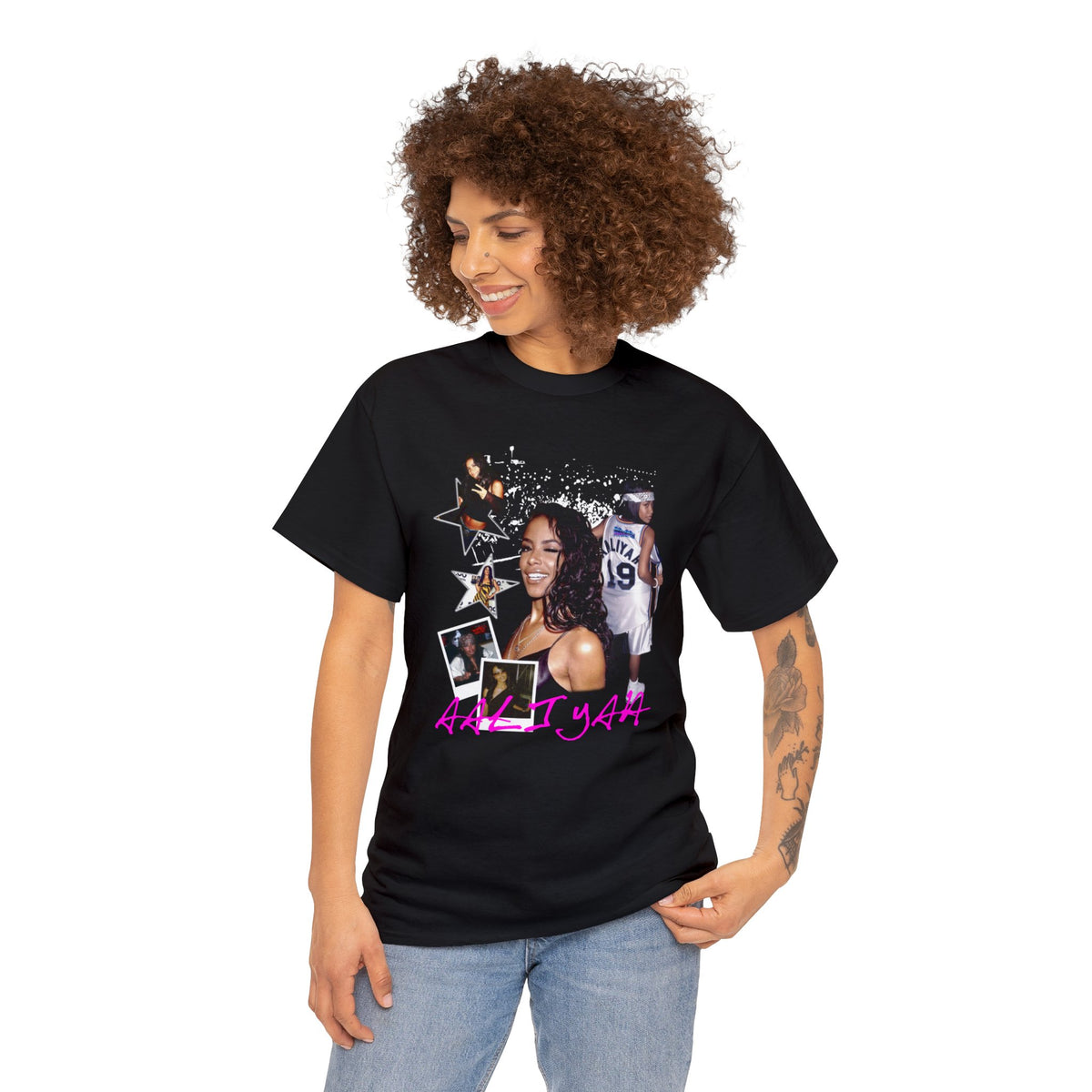 New Aaliyah 'More Than A Woman' Graphic Tee ;;; cotton blend ...  S to (/xl) 2X ,,,